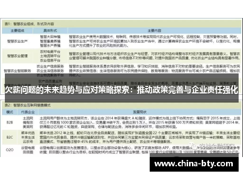 欠薪问题的未来趋势与应对策略探索：推动政策完善与企业责任强化